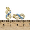 Brass Micro Pave Cubic Zirconia Enamel Pendants KK-L249-01G-3