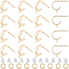 CREATCABIN 18Pcs Brass Round Stud Earrings Findings DIY-CN0002-91-1