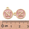 Golden Plated Alloy Enamel Charms ENAM-S118-07N-3