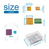 Elecrelive 272Pcs 2 Style Square Transparent Glass Cabochons GLAA-EL0001-01D-3