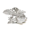 Fruit Theme Alloy Micro Pave Cubic Zirconia & Enamel Pendant Brooches CU-E001-03P-2