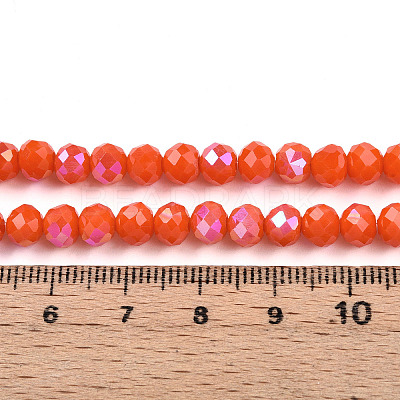 Electroplate Opaque Solid Color Glass Beads Strands LS-EGLA-A044-P6mm-L03-1-1