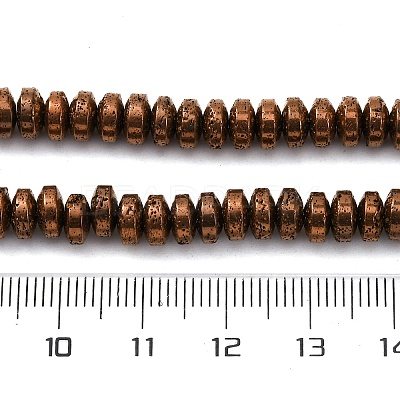 Electroplated Natural Lava Rock Beads Strands G-A256-E01-01D-1