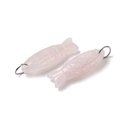 Natural Rose Quartz Carved Pendants G-G314-01P-04-1
