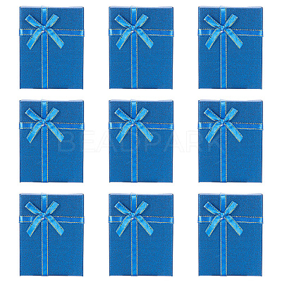 Rectangle Paper Jewelry Set Storage Boxes with Bowknot LS-CON-TAC0014-04E-1
