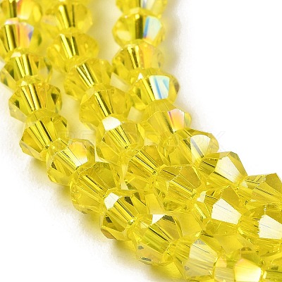 Transparent Electroplate Glass Beads Strands GLAA-F029-2mm-A21-1