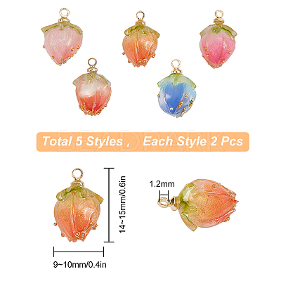 Handmade Dried Flower Pendants KY-SC0001-34-1