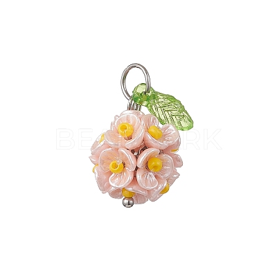 Brass Glass Pendants PALLOY-MZ00966-02-1