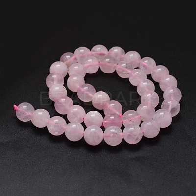Pink Color Natural Madagascar Rose Quartz Beads Strands G-K285-33-6mm-02-1