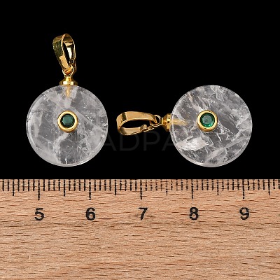 Natural Quartz Crystal Pendants G-P628-03G-10-1