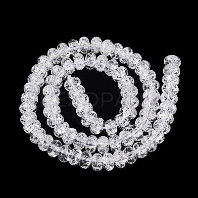 Crackle Transparent Glass Beads Strands GLAA-N069-02A-10-1