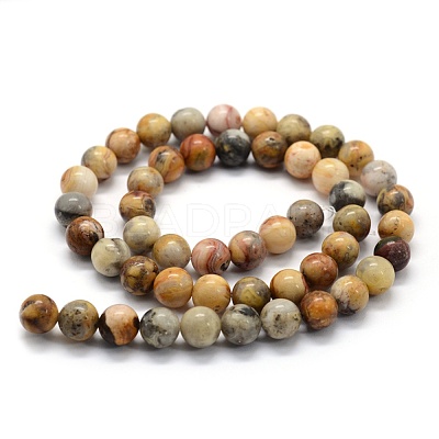 Natural Crazy Lace Agate Beads Strands G-G763-10-8mm-1