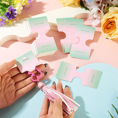 50Pcs Folding Paper Jewelry Display Cards ODIS-TA0001-07A-1