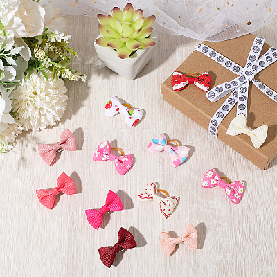 48Pcs Polyester & Iron Alligator Hair Clips AJEW-CN0004-10-1