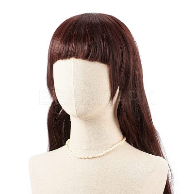 Grade A Natural Pearl Rice Beaded Necklace for Women NJEW-JN03958-1