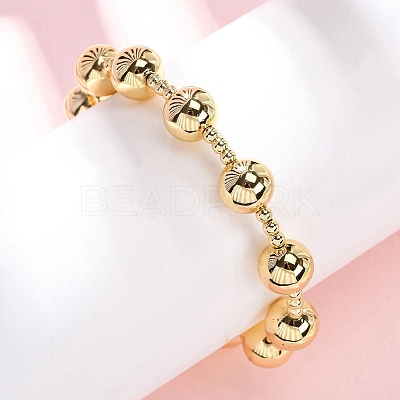 Brass Round Beads Slider Bracelets for Women LS-BJEW-D357-06A-G-1