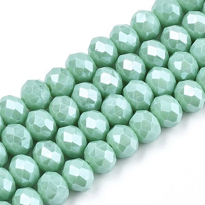 Electroplate Glass Beads Strands X1-EGLA-A034-P6mm-A20-1