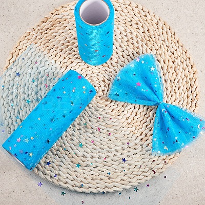 Star Sequin Deco Mesh Ribbons OCOR-P010-F09-1