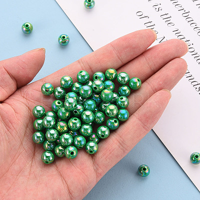 Opaque Acrylic Beads MACR-S370-D8mm-24-1