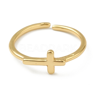 Brass Cuff Rings RJEW-L100-005G-1