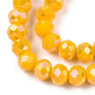 Electroplate Glass Beads Strands EGLA-A034-P6mm-B26-1