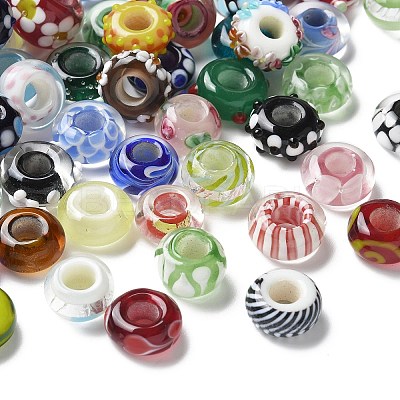 Handmade Lampwork European Beads LAMP-P068-05-1