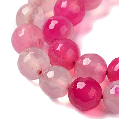 Dyed & Heated Natural Agate Beads Strands G-P539-D01-06-1
