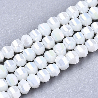 Electroplate Glass Beads Strands EGLA-S194-01A-A08-1