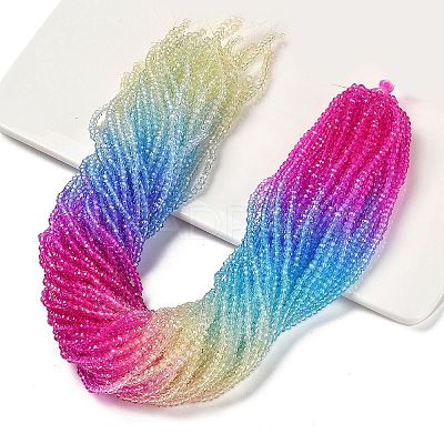 Transparent Painted Glass Beads Strands DGLA-A034-T1mm-A14-1
