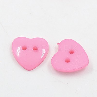 Acrylic Heart Buttons BUTT-E071-B-05-1