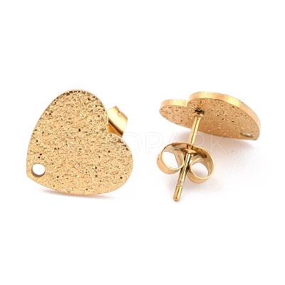 Ion Plating(IP) 304 Stainless Steel Stud Earring Findings EJEW-O104-14G-1