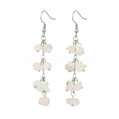 4 Pairs 4 Styles Natural Mixed Stone & Synthetic Turquoise Dangle Earrings for Women EJEW-TA00553-1