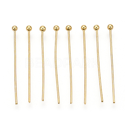 Brass Ball Head Pins X-KK-G331-10-0.6x25-1