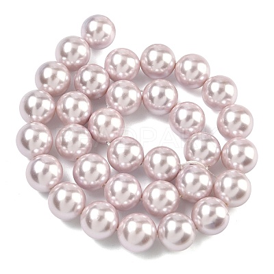 Electroplated Shell Pearl Beads Strands BSHE-G041-12mm-06-1