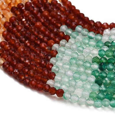 Gradient Color Natural Agate Beads Strands GG-CBA4399-A04-01B-1