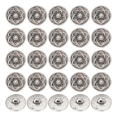 30Pcs Zinc Alloy Shank Buttons BUTT-GO0001-01-1
