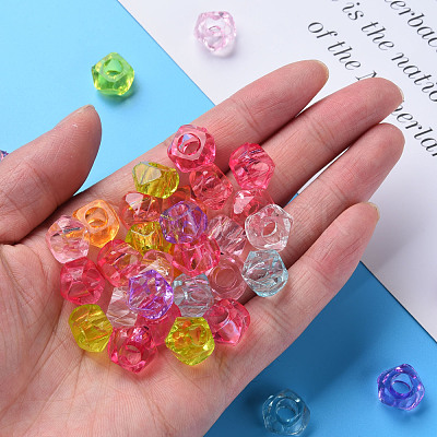 Transparent Acrylic European Beads MACR-S373-56B-1