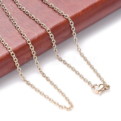 304 Stainless Steel Cable Chain Necklace Making STAS-P045-01RG-1