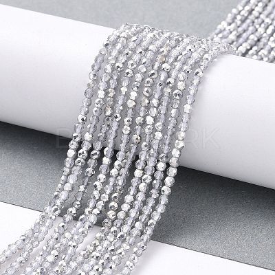 Transparent Electroplate Glass Beads Strands LS-GLAA-H021-01A-HP06-1