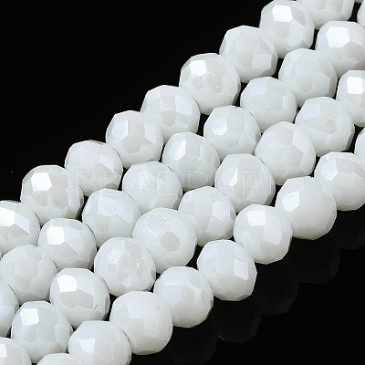 Electroplate Glass Beads Strands EGLA-A044-P8mm-A01-1