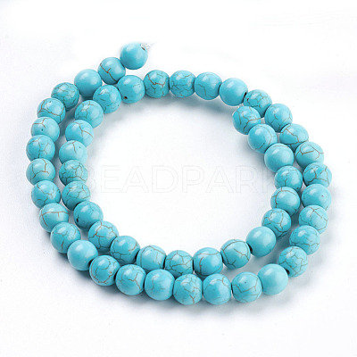 Synthetic Turquoise Beads Strands X-TURQ-S192-8mm-2-1