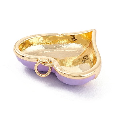 Brass Enamel Pendants KK-P201-24G-E-1