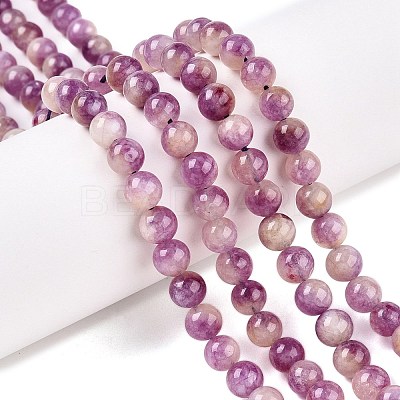 Dyed Natural White Jade Beads Strands G-T138-6mm-210-7-1