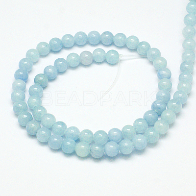 Natural Yellow Jade Beads Strands G-G598-4mm-YXS-20-1
