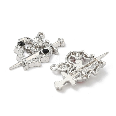 Alloy Rhinestone Pendants FIND-L023-07P-1