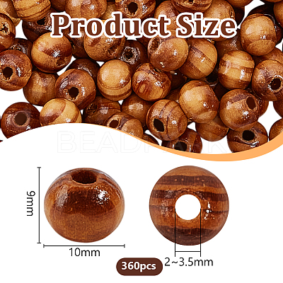 360Pcs Natural Wood Beads WOOD-OC0004-29C-1