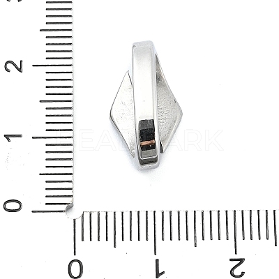 Non-Tarnish 304 Stainless Steel Slide Charms STAS-H219-11P-1