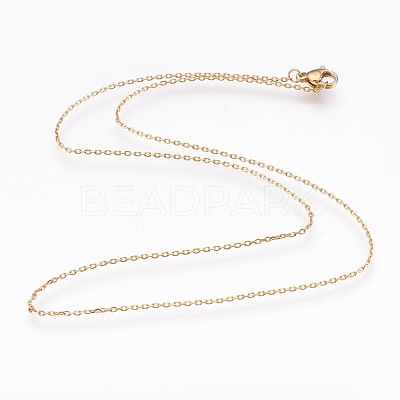 304 Stainless Steel Cable Chain Necklaces NJEW-G313-23G-A-1