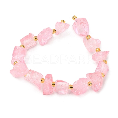 Raw Rough Natural Quartz Crystal Beads Strands G-Z131-J01-07-1