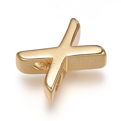 Brass Charms X-ZIRC-I037-01X-G-1